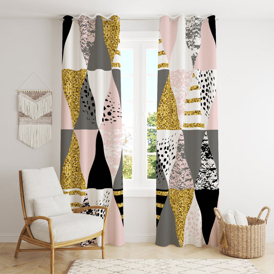 Marble double curtain