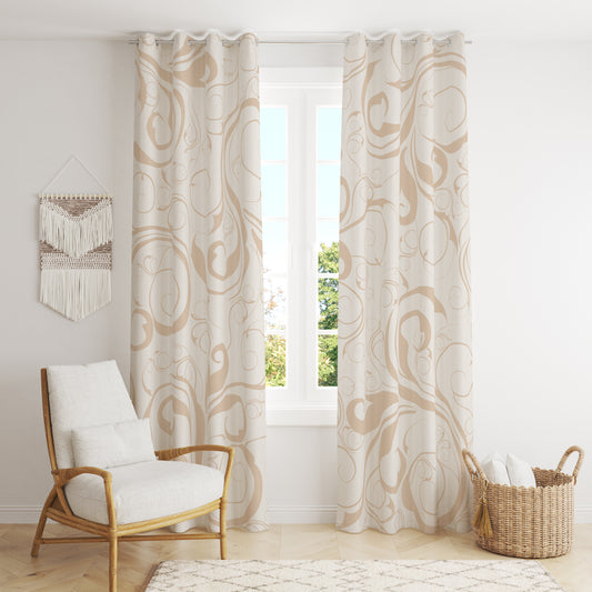 Pattern double curtain