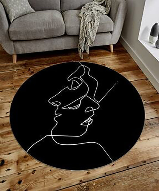 Round carpet 120 cm apstract & Shapes